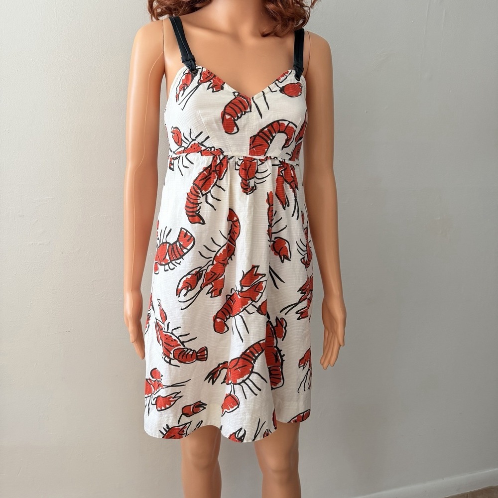 Edme & Esyllte Dress Womens 2 Lobster Sundress Anthropologie Babydoll Beach 2P
